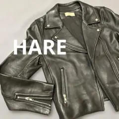 HARE ハレ ラムレザー ダブルライダースジャケット ブラック M
