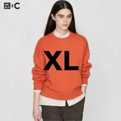 UNIQLO:C スムースコットンクルーネックセーター　オレンジ XL