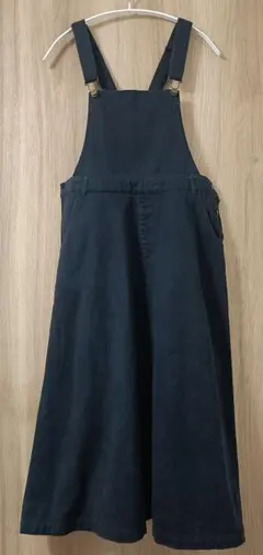 vis　ジャンパースカート　ブラック　綿100%