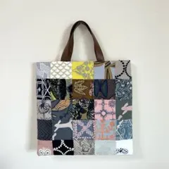 ミナペルホネン☆ ハンドメイド　ペタンコバッグ　パッチワーク