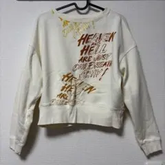 UNIQLOユニクロ　プリントスウェット　 ベージュ　S