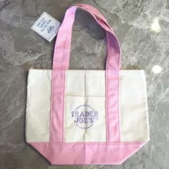 Trader Joe's ミニトート エコバッグ パステルピンクのサムネイル