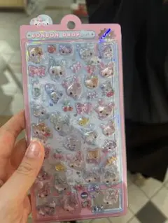 ボンボンドロップシール　うさぎ