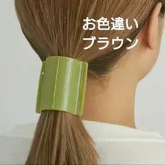 GOLDY ヘアカフ ワイドウェーブアセチ ヘアーカフ ブラウン