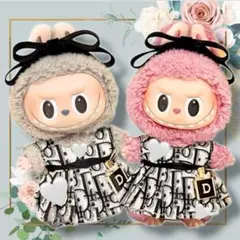 公式 新品 popmart land限定 labubu ぬいぐるみ 花 北京ポップランド限定 popmart labubu 白いお花ぬいぐるみ