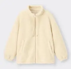 GU スタンドカラーボアブルゾンYG+X  ナチュラル 新品