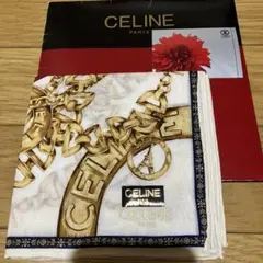CELINE チェーンモチーフ ハンカチ 大判