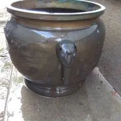 火鉢 金属製 彫金　像頭取手 Japanese brazier 火鉢 金属製 彫金 像頭取手 Japanese brazier - メルカリ