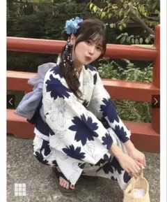 GRL 花柄浴衣セット [gi1607] アイボリー