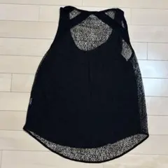 ZARA ブラックメッシュタンクトップ