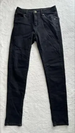 Re:EDIT リエディ レディース 裏起毛 デニム スキニーパンツ ブラック