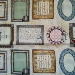 USAコットン　デビーマムの可愛いラベル柄生地 １２０㎝✕１１０㎝