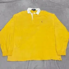 90s USA製 POLO RALPH LAUREN イエロー 長袖ラガーシャツ
