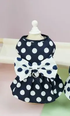 ワンちゃんドットワンピース　Мサイズ