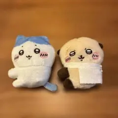 ちいかわ　クリップぬいぐるみ　ハチワレとラッコ