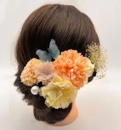 フラワー ヘアピンセット 6本入り髪飾り 成人式和服髪飾りセット