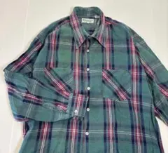 【最終値下】フランネル チェック柄 長袖シャツ ビッグサイズ ビッグシルエット