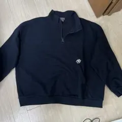 H&M ブラック ハーフジップ トレーナー M