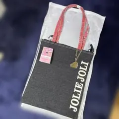 新品未使用タグ付きJolie Joli トートバッグ デニム調 ハートチャーム付のサムネイル