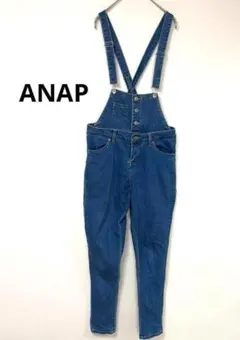 ANAP 人気 デニムサロペット Y2K トレンド レディース フリー