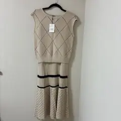 【未使用】LIPSERVICE バイカラークロシェトップス