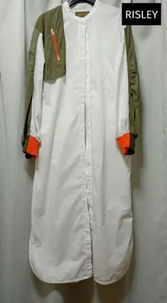 RISLEY　MA-1 ドッキングデザインシャツワンピース