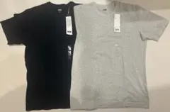 <新品未使用品>UNIQLO メンズL コットン クルーネックTシャツ2枚セット