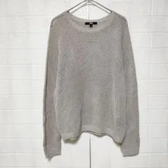 UNIQLO ユニクロ (L)　3Dメッシュ クルーネックセーター