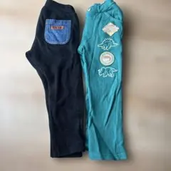 男の子パンツ110 恐竜ワッペン付（子供の森）　BREEZE星柄パンツ