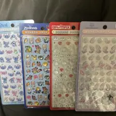 【正規品】ボンボンドロップシール ミニ　　ディズニー 4種セット