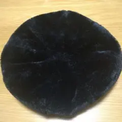 レディース 黒 フリース ベレー帽 57〜58cm