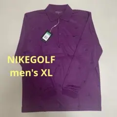 NIKEGOLF メンズ　ゴルフウェア　XL パープル　長袖　ポロシャツ