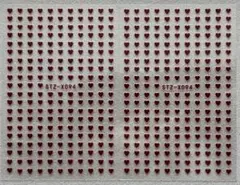 【まとめ割引あり♡】ネイルシール　ステッカー　2枚　ミニハート　レッド　赤