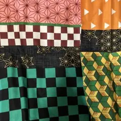 幾何学模様の綿プリント生地