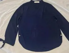 MISCH MASCH ネイビー Vネック長袖ブラウス