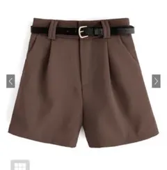 ベルト付きショートパンツ[at1993] モカ L