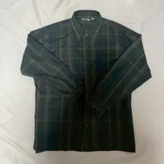 ユニクロ　UNIQLO U チェックシャツ　グリーン