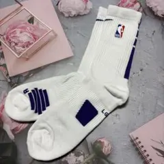 ナイキNIKE エリートNBAバスケットボールソックス靴下 Lサイズ訳あり13紫