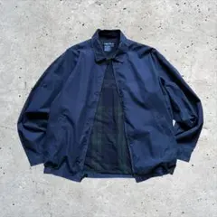 【90s】NAUTICAジップアップ　ドリズラージャケット　裏チェック