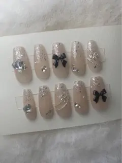 ネイルチップ 量産型 地雷系 ワンホン 韓国 ガーリー ちゅるん スナ系