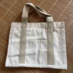 アイボリー キャンバストートバッグ