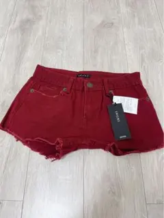 INGNI 赤 デニムショートパンツ