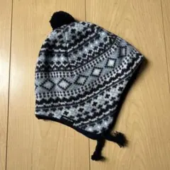 COMME CA ISM 幾何学模様 ニット帽 48-50cm