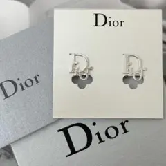 【箱付き】【未使用品】Diorディオールロゴ イヤリング シルバー系 e333