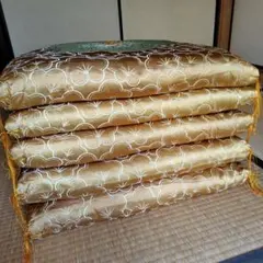 高級座布団 5枚セット 金色 梅柄 和室 来客用のサムネイル