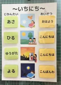 時間帯あいさつカードセット