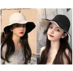 2way リバーシブル バケットハット 紫外線 日焼け防止 折りたたみ つば広