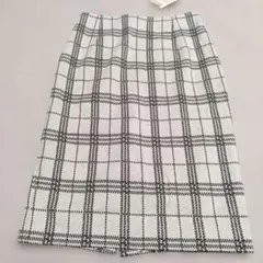 値下げ 新品 オペーク チェック タイトスカート S