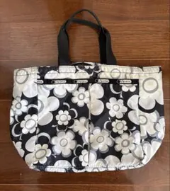 レスポートサック ✳︎ハワイ限定✳︎白黒フラワー　花柄　バッグ