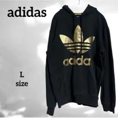 【adidas/アディダス】(L) トレフォイル ロゴ プルオーバーパーカー